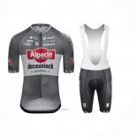 2024 Maillot Cyclisme Alpecin Deceuninck Gris Manches Courtes Et Cuissard