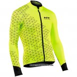 Maillot Ciclismo Northwave Jaune Manches Longues et Cuissard