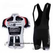 2011 Maillot Ciclismo BMC Blanc et Noir Manches Courtes et Cuissard