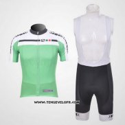 2011 Maillot Ciclismo Giordana Blanc et Vert Manches Courtes et Cuissard