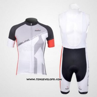 2012 Maillot Ciclismo Nalini Noir et Blanc Manches Courtes et Cuissard