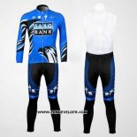 2012 Maillot Ciclismo Saxo Bank Bleu et Noir Manches Longues et Cuissard