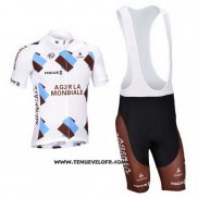 2013 Maillot Ciclismo Ag2r La Mondiale Marron Manches Courtes et Cuissard