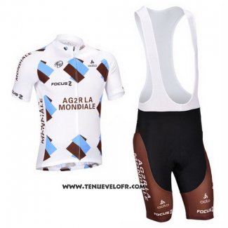 2013 Maillot Ciclismo Ag2r La Mondiale Marron Manches Courtes et Cuissard