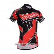 2014 Maillot Ciclismo Fox Cyclingbox Rouge et Noir Manches Courtes et Cuissard