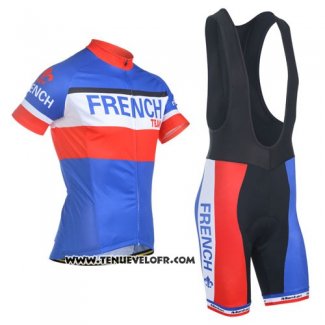 2014 Maillot Ciclismo Monton Champion Francese Manches Courtes et Cuissard