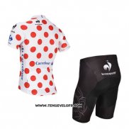 2014 Maillot Ciclismo Tour DE France Blanc et Rouge-3 Manches Courtes et Cuissard