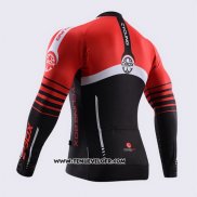 2015 Maillot Ciclismo Fox Cyclingbox Noir et Rouge Manches Longues et Cuissard