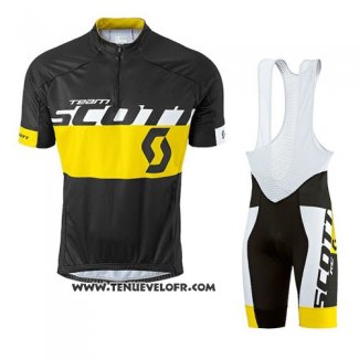 2016 Maillot Ciclismo Scott Jaune Manches Courtes et Cuissard