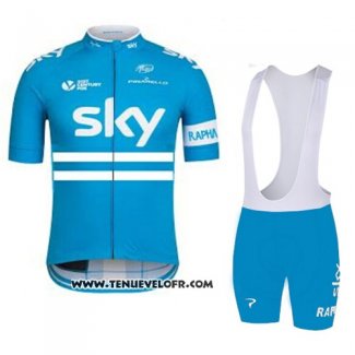 2016 Maillot Ciclismo Sky Azur Manches Courtes et Cuissard