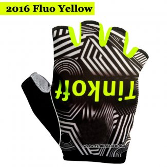 2016 Saxo Bank Tinkoff Gants Ete Ciclismo Noir et Jaune