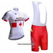 2017 Maillot Ciclismo Ag2r La Mondiale Mondiale Blanc Manches Courtes et Cuissard