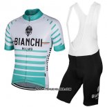2017 Maillot Ciclismo Bianchi Milano Albatros Blanc Manches Courtes et Cuissard