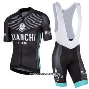 2017 Maillot Ciclismo Bianchi Milano Ceresole Noir Manches Courtes et Cuissard