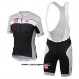 2017 Maillot Ciclismo Castelli 3t Gris et Noir Manches Courtes et Cuissard