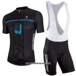 2017 Maillot Ciclismo Nalini Speed Noir et Bleu Manches Courtes et Cuissard