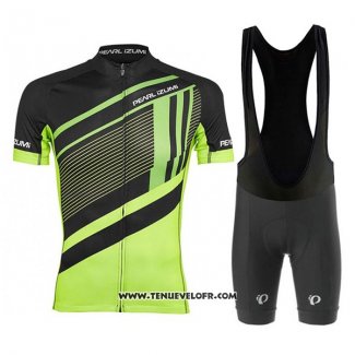 2017 Maillot Ciclismo Pearl Izumi Vert et Noir Manches Courtes et Cuissard