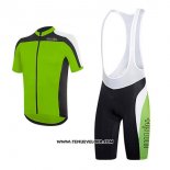 2017 Maillot Ciclismo RH+ Vert Manches Courtes et Cuissard