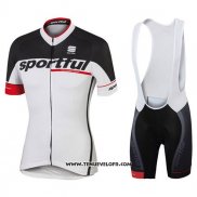 2017 Maillot Ciclismo Sportful SC Blanc Manches Courtes et Cuissard