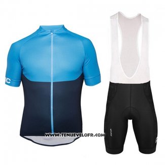 2018 Maillot Ciclismo POC Essential XC Bleu et Noir Manches Courtes et Cuissard