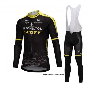 2018 Maillot Ciclismo Scott Noir Manches Longues et Cuissard