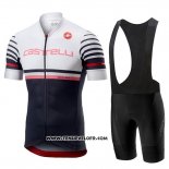 2019 Maillot Ciclismo Castelli Free AR 4.1 Blanc Noir Manches Courtes et Cuissard