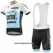 2019 Maillot Ciclismo Lotto NL-Jumbo Bleu Blanc Manches Courtes et Cuissard