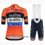 2019 Maillot Ciclismo Vini Fantini Orange Manches Courtes et Cuissard01