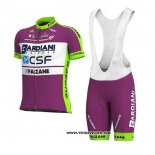 2020 Maillot Ciclismo Bardiani CSF Fuchsia Blanc Manches Courtes et Cuissard