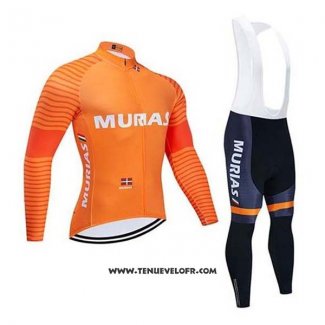 2020 Maillot Ciclismo Euskadi Murias Orange Manches Longues et Cuissard