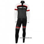 2020 Maillot Cyclisme Nalini Noir Blanc Rouge Manches Longues et Cuissard(1)