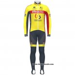 2020 Maillot Cyclisme Wallonie Bruxelles Jaune Rouge Manches Longues et Cuissard