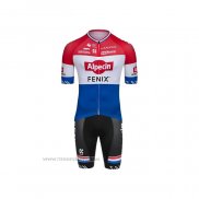 2021 Maillot Cyclisme Alpecin Fenix Champion Pays-bas Manches Courtes et Cuissard