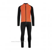 2021 Maillot Cyclisme Assos Orange Manches Longues et Cuissard