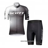 2021 Maillot Cyclisme Scott Blanc Manches Courtes et Cuissard