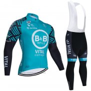 2021 Maillot Cyclisme Vital Concept-BB Hotels Bleu Clair Manches Longues et Cuissard