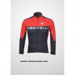 2011 Maillot Ciclismo Castelli Noir Rouge Manches Longues et Cuissard