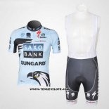 2011 Maillot Ciclismo Saxo Bank Bleu Clair Manches Courtes et Cuissard