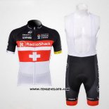 2012 Maillot Ciclismo Radioshack Champion Suisse Manches Courtes et Cuissard