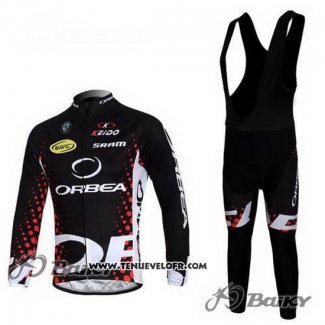 2013 Maillot Ciclismo Orbea Noir et Rouge Manches Longues et Cuissard