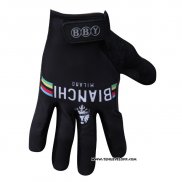 2014 Bianchi Gants Doigts Longs Ciclismo Noir