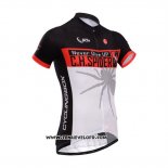 2014 Maillot Ciclismo Fox Cyclingbox Noir et Lumiere Blanc Manches Courtes et Cuissard