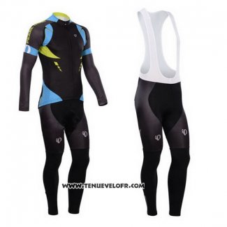 2014 Maillot Ciclismo Pearl Izumi Noir et Azur Manches Longues et Cuissard