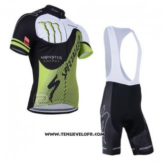 2014 Maillot Ciclismo Specialized Noir et Vert Manches Courtes et Cuissard