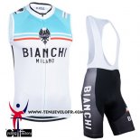 2015 Gilet Coupe-vent Bianchi Blanc et Bleu