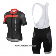 2015 Maillot Ciclismo Castelli 3t Noir et Rouge Manches Courtes et Cuissard