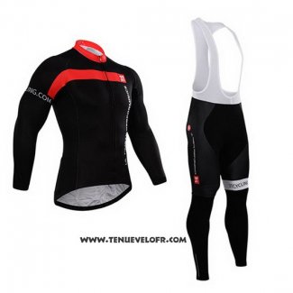 2015 Maillot Ciclismo Castelli Rouge et Noir Manches Longues et Cuissard