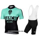 2016 Maillot Ciclismo Bianchi Vert Manches Courtes et Cuissard