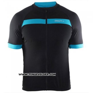 2016 Maillot Ciclismo Craft Noir et Bleu Manches Courtes et Cuissard