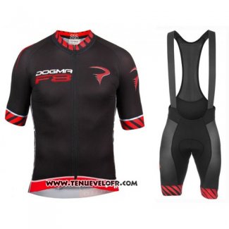 2016 Maillot Ciclismo Pinarello Noir et Rouge Manches Courtes et Cuissard